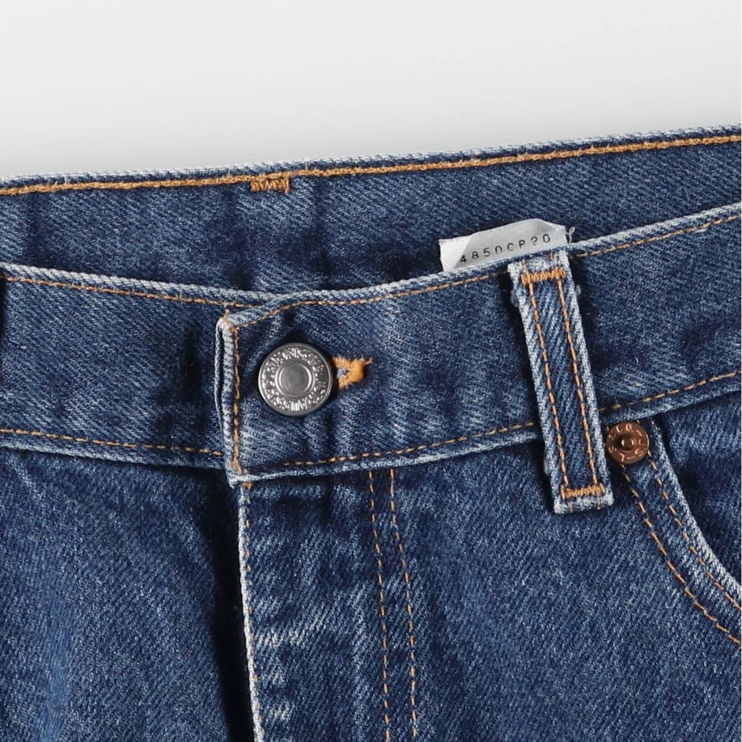 00'S Levi's 505 REGULAR FIT STRAIGHT LEG tapered denim pants made in USA, men's size w34 cotton blue type Vintage Second Hand