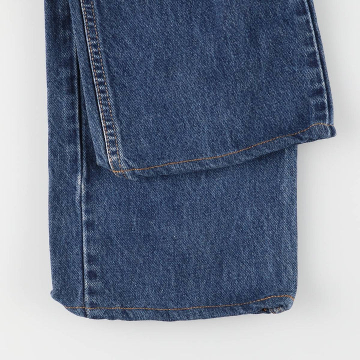 00'S Levi's 505 REGULAR FIT STRAIGHT LEG tapered denim pants made in USA, men's size w34 cotton blue type Vintage Second Hand