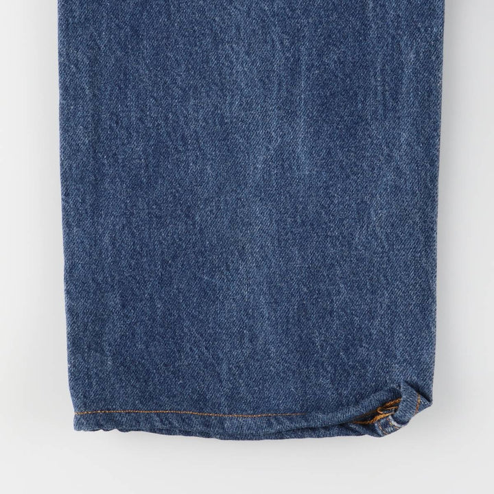 00'S Levi's 505 REGULAR FIT STRAIGHT LEG tapered denim pants made in USA, men's size w34 cotton blue type Vintage Second Hand