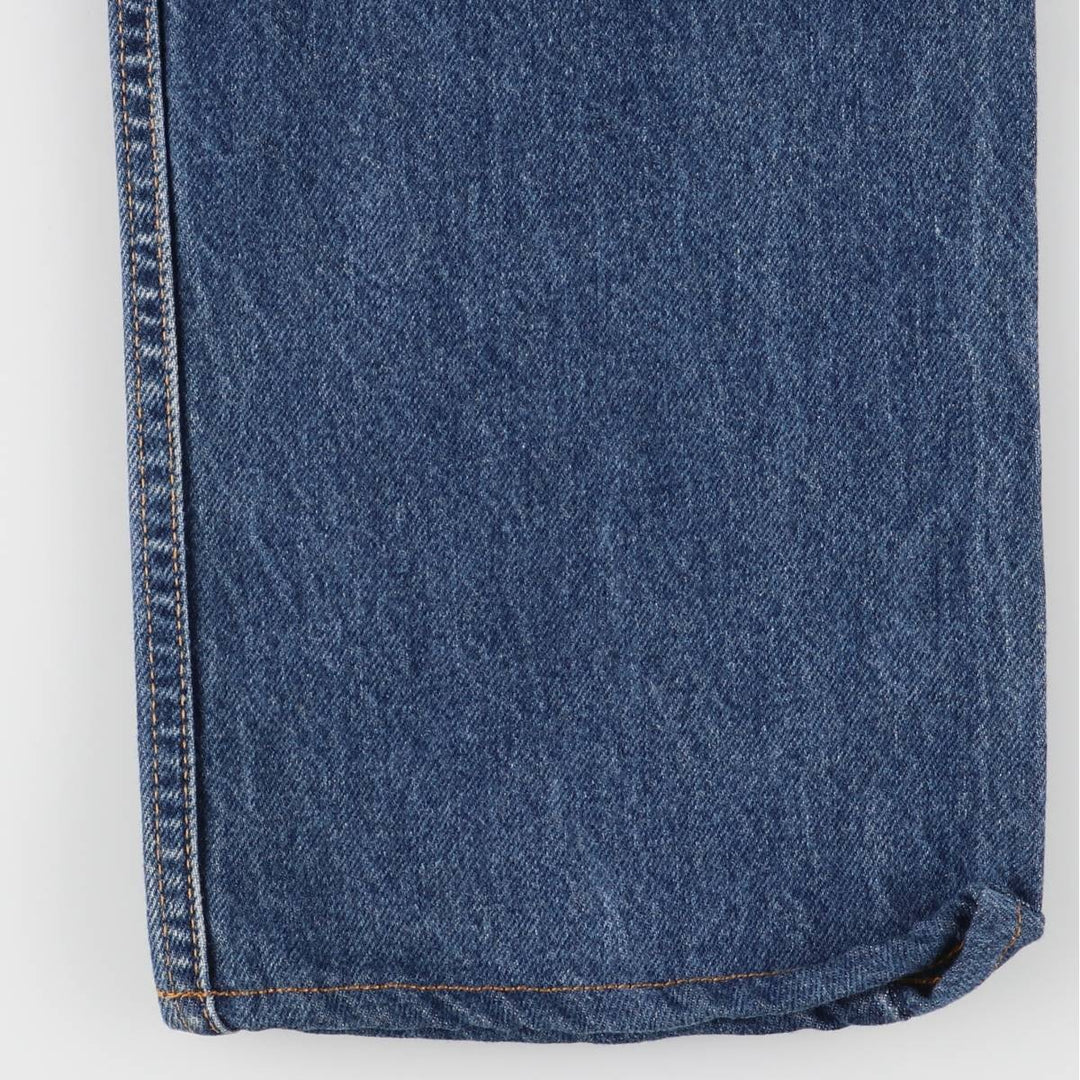 00'S Levi's 505 REGULAR FIT STRAIGHT LEG tapered denim pants made in USA, men's size w34 cotton blue type Vintage Second Hand