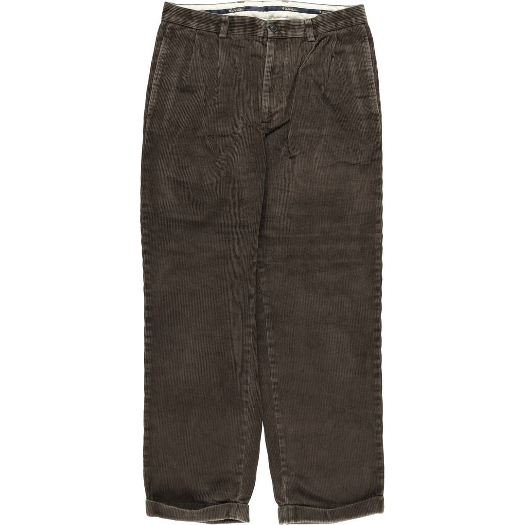Brooks Brothers THOMPSON Two-pleat Corduroy Pants, Men's, Size W33 cotton brown type Vintage Second Hand