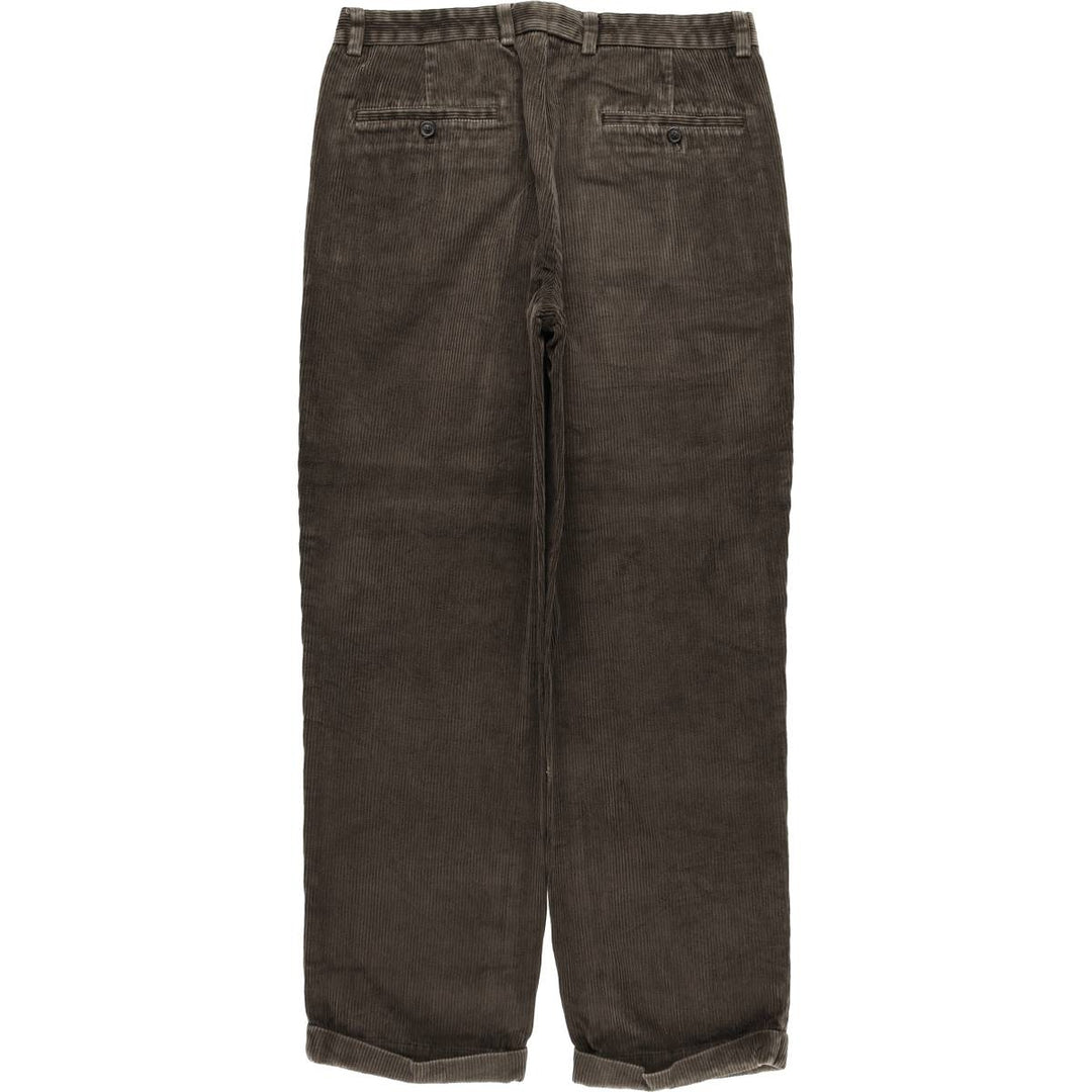 Brooks Brothers THOMPSON Two-pleat Corduroy Pants, Men's, Size W33 cotton brown type Vintage Second Hand