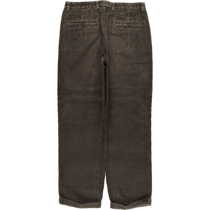 Brooks Brothers THOMPSON Two-pleat Corduroy Pants, Men's, Size W33 cotton brown type Vintage Second Hand