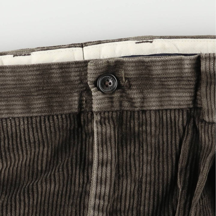Brooks Brothers THOMPSON Two-pleat Corduroy Pants, Men's, Size W33 cotton brown type Vintage Second Hand