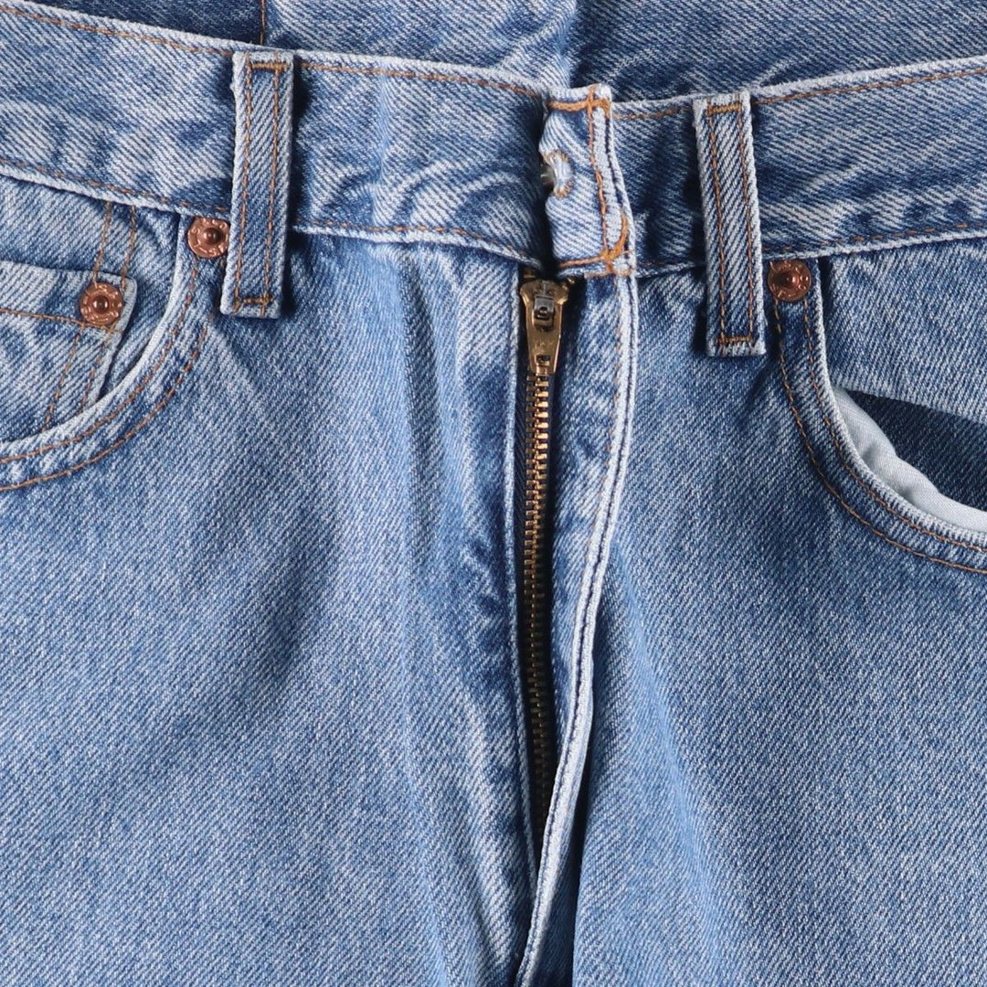 00'S Levi's 505 REGULAR FIT tapered denim pants for men, size w33 cotton Blue type light blue Vintage Second Hand