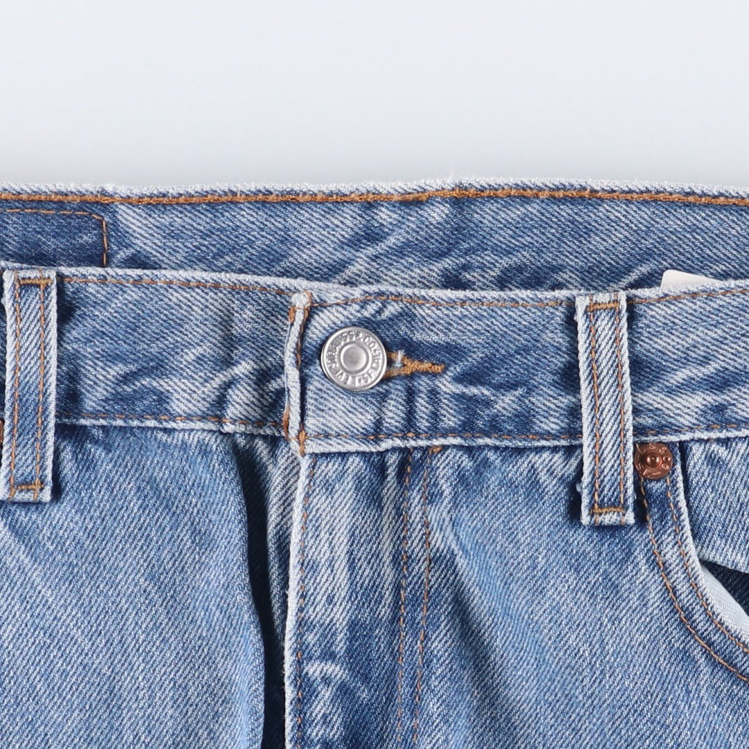 00'S Levi's 505 REGULAR FIT tapered denim pants for men, size w33 cotton Blue type light blue Vintage Second Hand