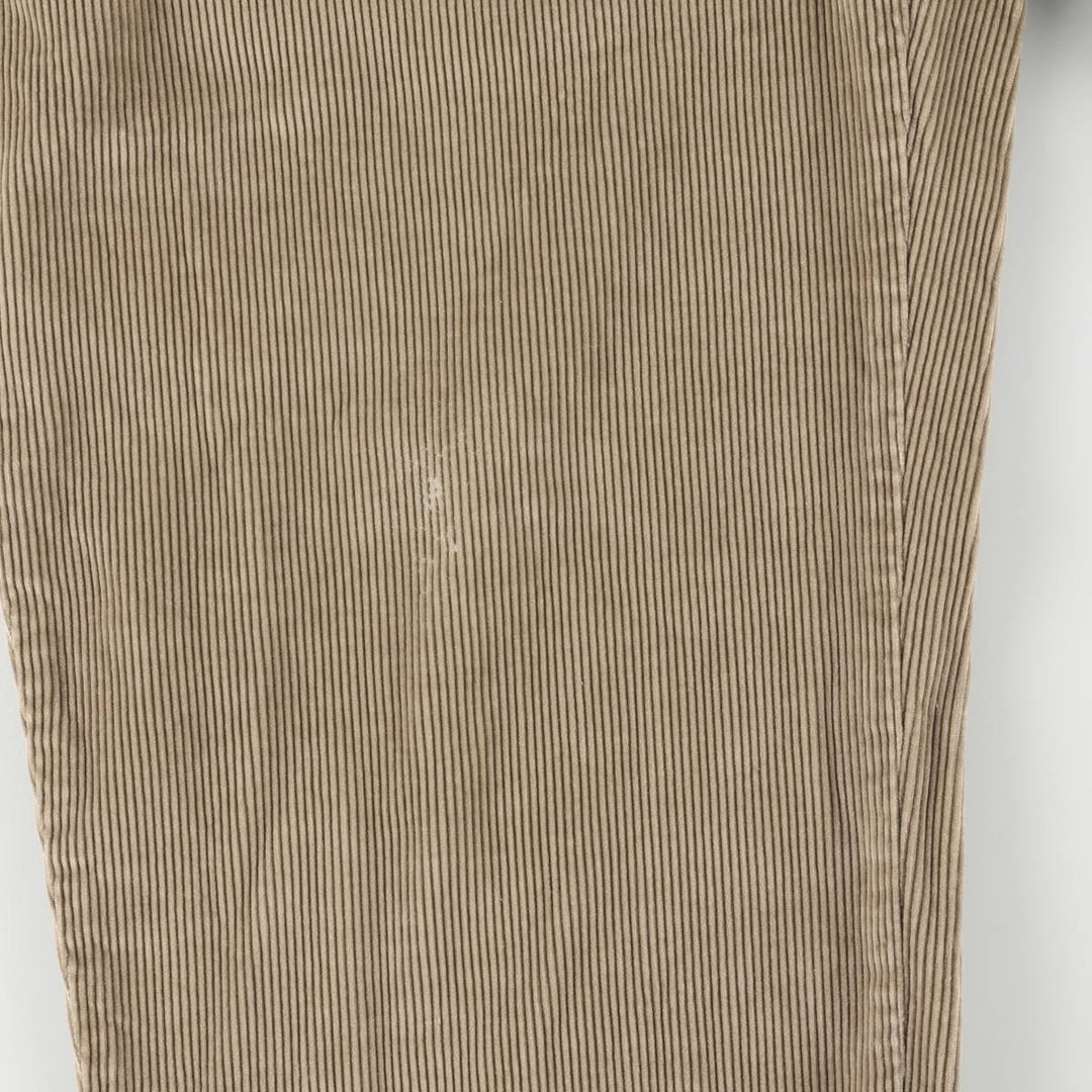 Vintage 90'S Tommy Hilfiger Two-pleat Corduroy Pants, Men's Size 34 cotton beige type brown Vintage Second Hand