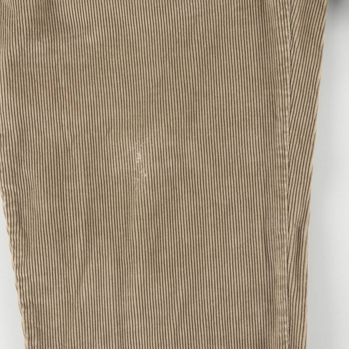Vintage 90'S Tommy Hilfiger Two-pleat Corduroy Pants, Men's Size 34 cotton beige type brown Vintage Second Hand