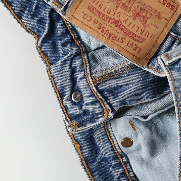 90'S Levi's 565-4891 Tapered Denim Pants, Made in USA, Men's, Size W32, Vintage cotton blue type Vintage Second Hand