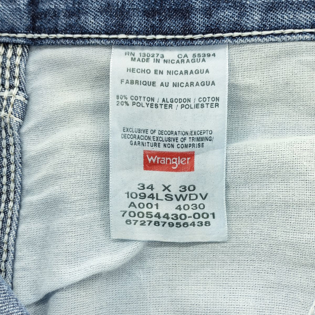 00'S Wrangler Denim Painter Pants Men's W35 cotton blue type Vintage Second Hand