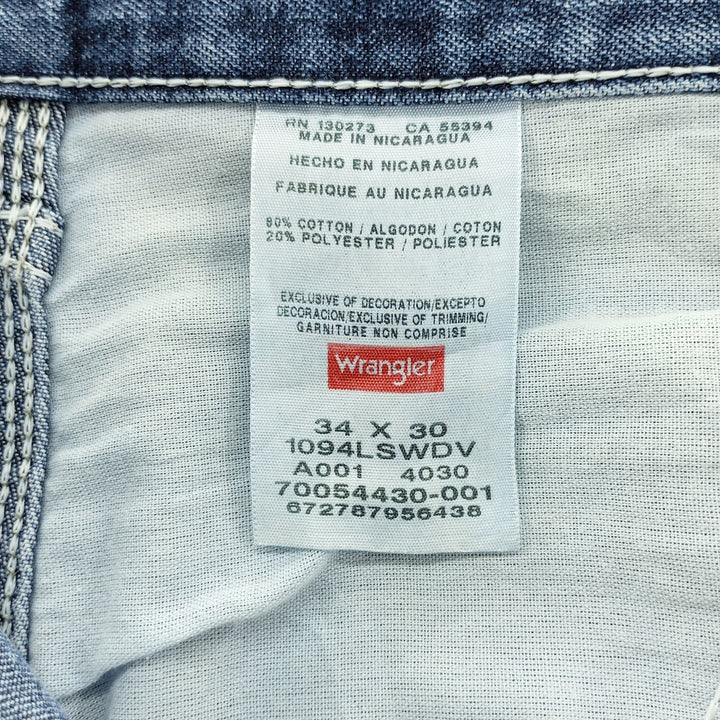 00'S Wrangler Denim Painter Pants Men's W35 cotton blue type Vintage Second Hand