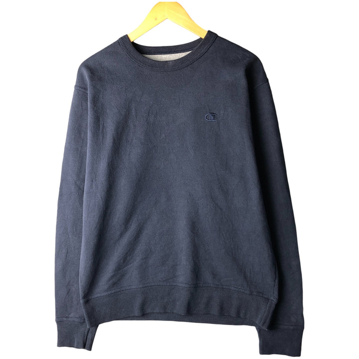 Champion Authentic One-Point Logo Sweatshirt, Men's Size M cotton navy blue type Vintage Second Hand