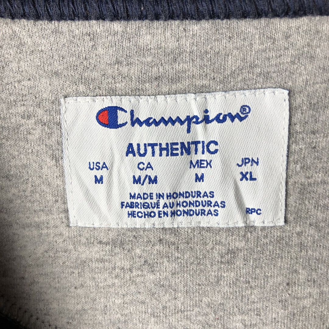 Champion Authentic One-Point Logo Sweatshirt, Men's Size M cotton navy blue type Vintage Second Hand