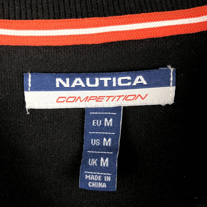 Nautica Competition Logo Sweatshirt, Men's Size M cotton black type Vintage Second Hand