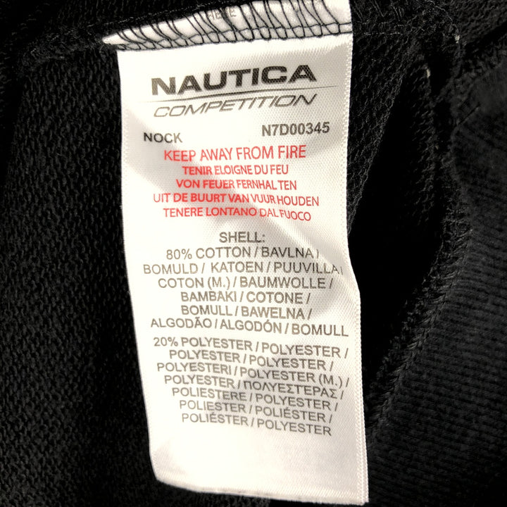 Nautica Competition Logo Sweatshirt, Men's Size M cotton black type Vintage Second Hand