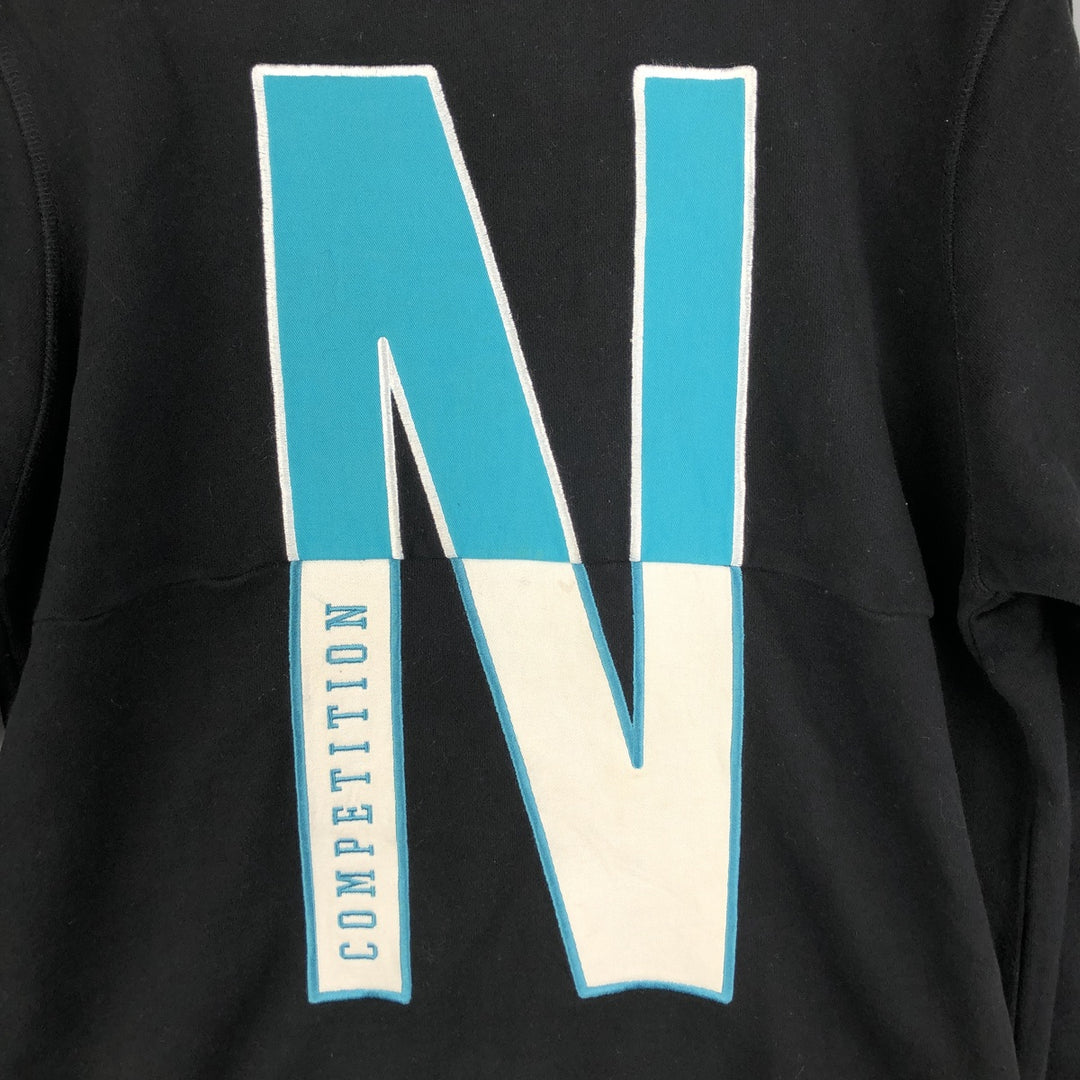 Nautica Competition Logo Sweatshirt, Men's Size M cotton black type Vintage Second Hand