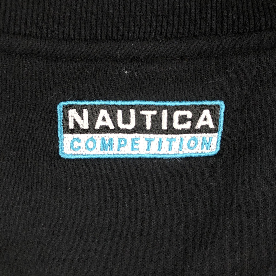 Nautica Competition Logo Sweatshirt, Men's Size M cotton black type Vintage Second Hand