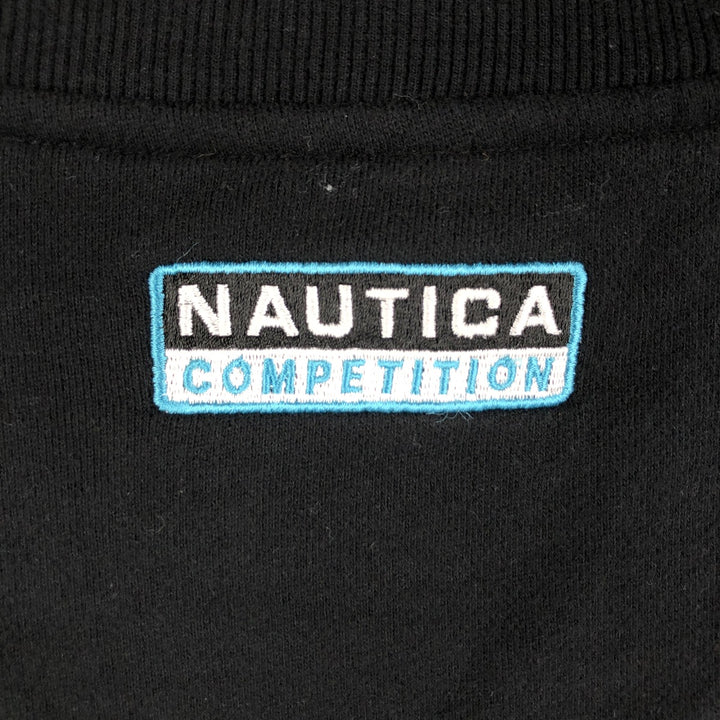 Nautica Competition Logo Sweatshirt, Men's Size M cotton black type Vintage Second Hand