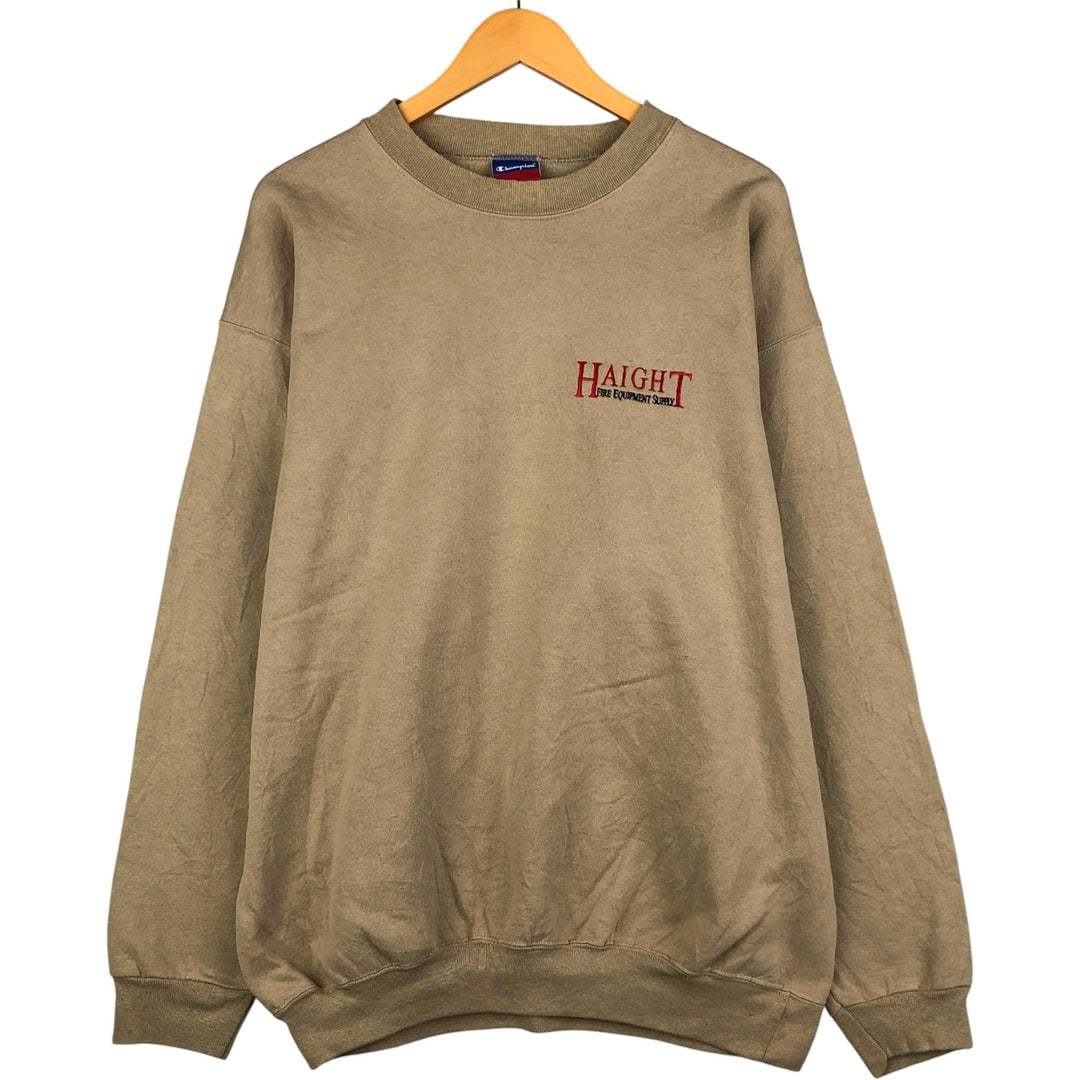 2000'S Champion Advertising Sweatshirt, Men's XL unclear Beige type Vintage Second Hand