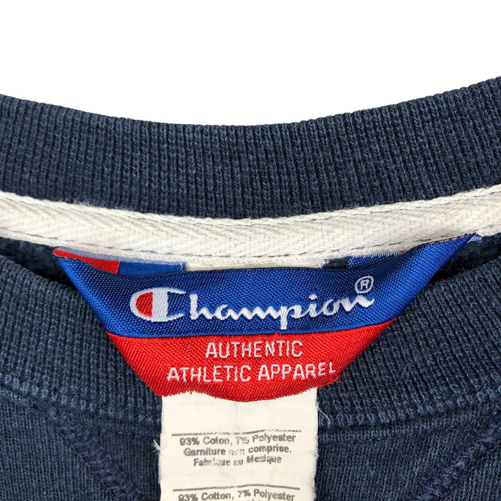 2000'S Champion Authentic Athletic Apparel NFL Denver Broncos Sweatshirt, Men's Size L cotton navy blue type Vintage Second Hand