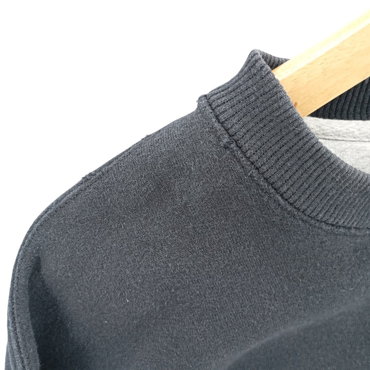 Champion plain blank sweatshirt, men's size L cotton black type Vintage Second Hand