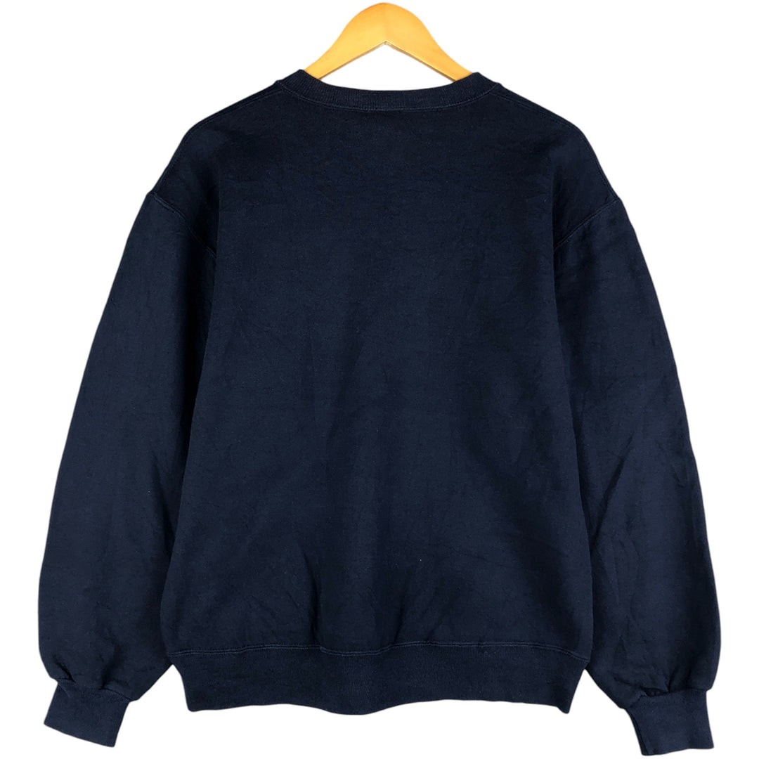 90'S Russell WAUSAU TILE Advertising Sweatshirt, Made in USA, Men's Size Medium, Vintage cotton navy blue type Vintage Second Hand