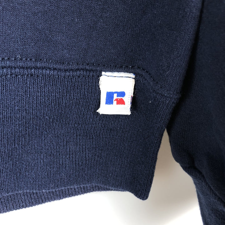 90'S Russell WAUSAU TILE Advertising Sweatshirt, Made in USA, Men's Size Medium, Vintage cotton navy blue type Vintage Second Hand