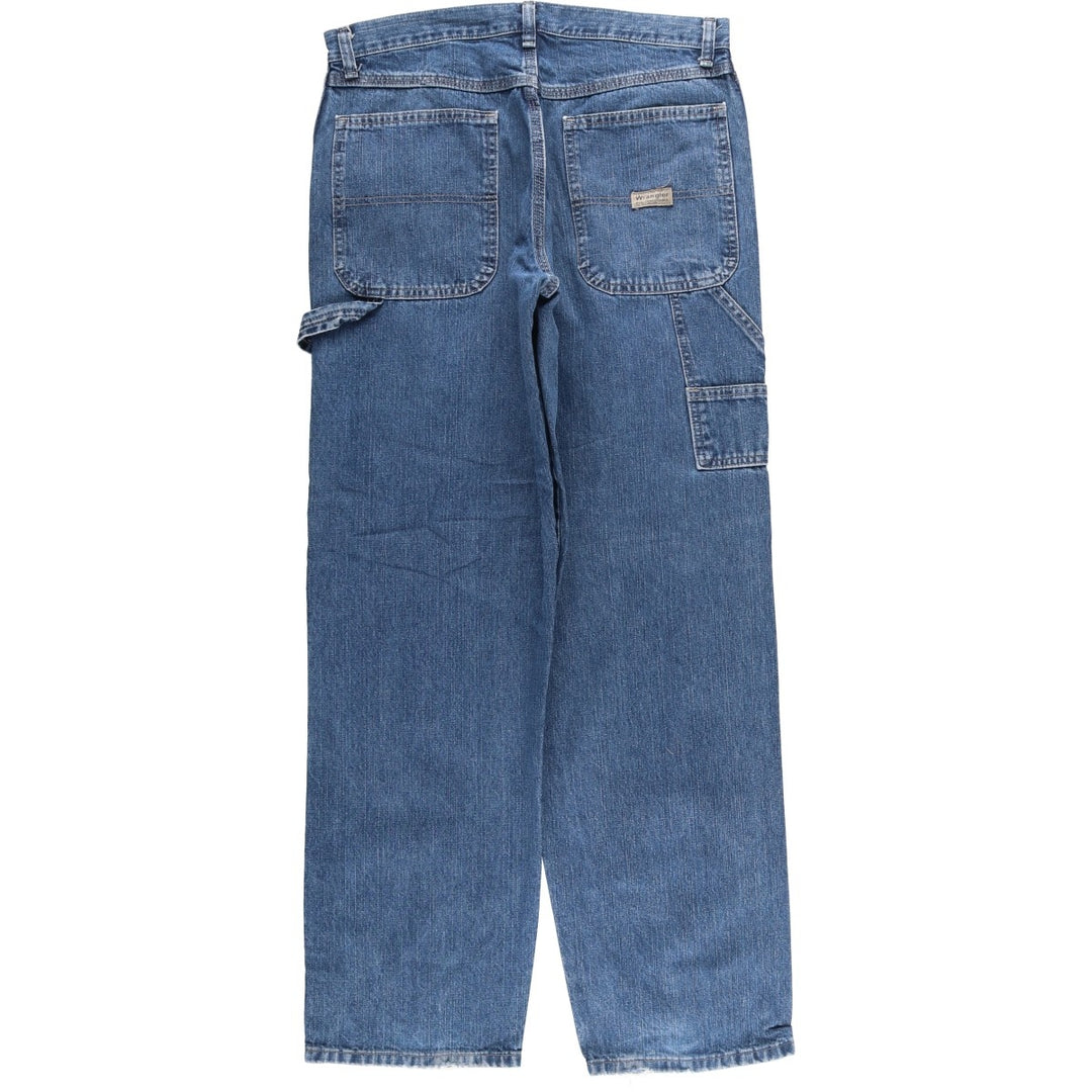 00'S Wrangler CARPENTER denim painter pants for men, equivalent to W32 cotton blue type Vintage Second Hand