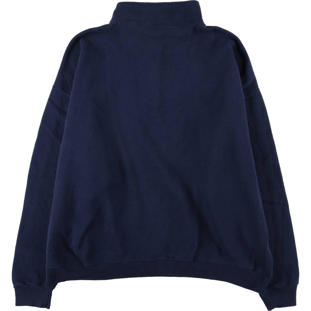 2000'S ~ Russell Dri-POWER Half-Zip Sweatshirt, Men's XXL cotton navy blue type Vintage Second Hand