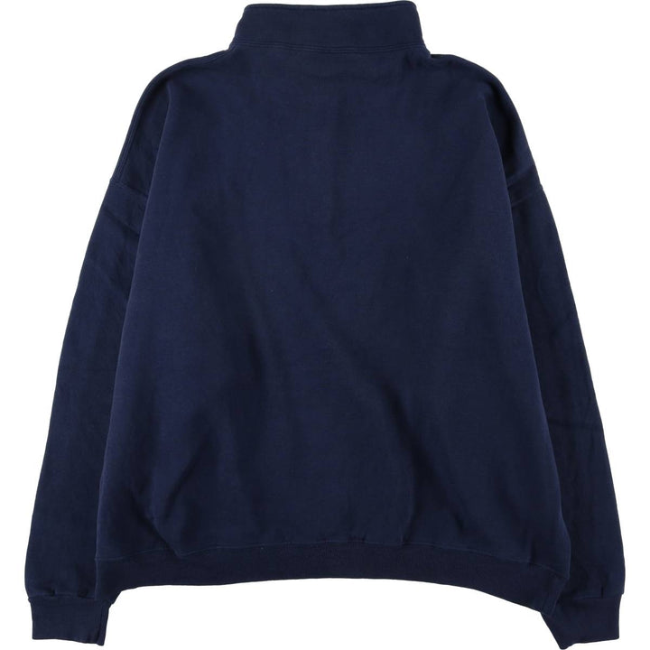 2000'S ~ Russell Dri-POWER Half-Zip Sweatshirt, Men's XXL cotton navy blue type Vintage Second Hand