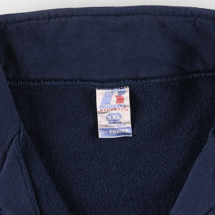 2000'S ~ Russell Dri-POWER Half-Zip Sweatshirt, Men's XXL cotton navy blue type Vintage Second Hand