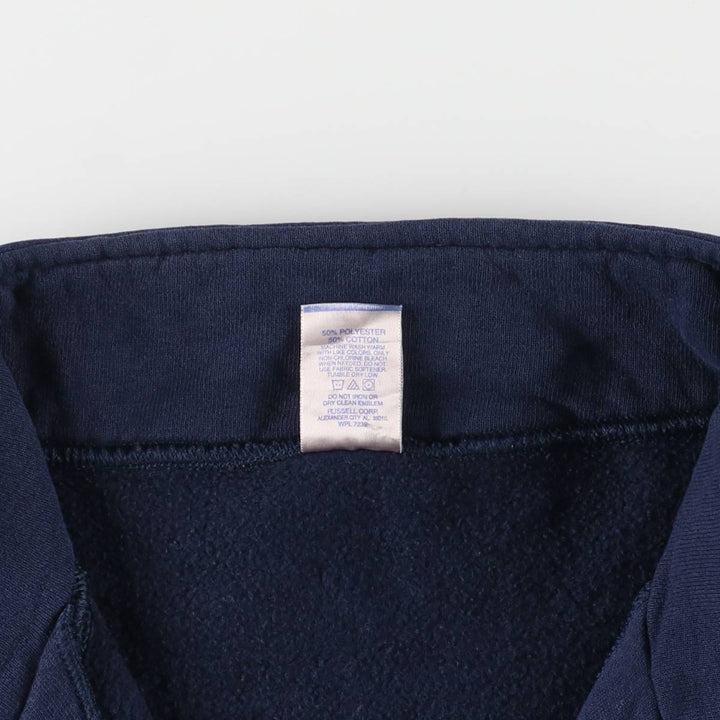 2000'S ~ Russell Dri-POWER Half-Zip Sweatshirt, Men's XXL cotton navy blue type Vintage Second Hand
