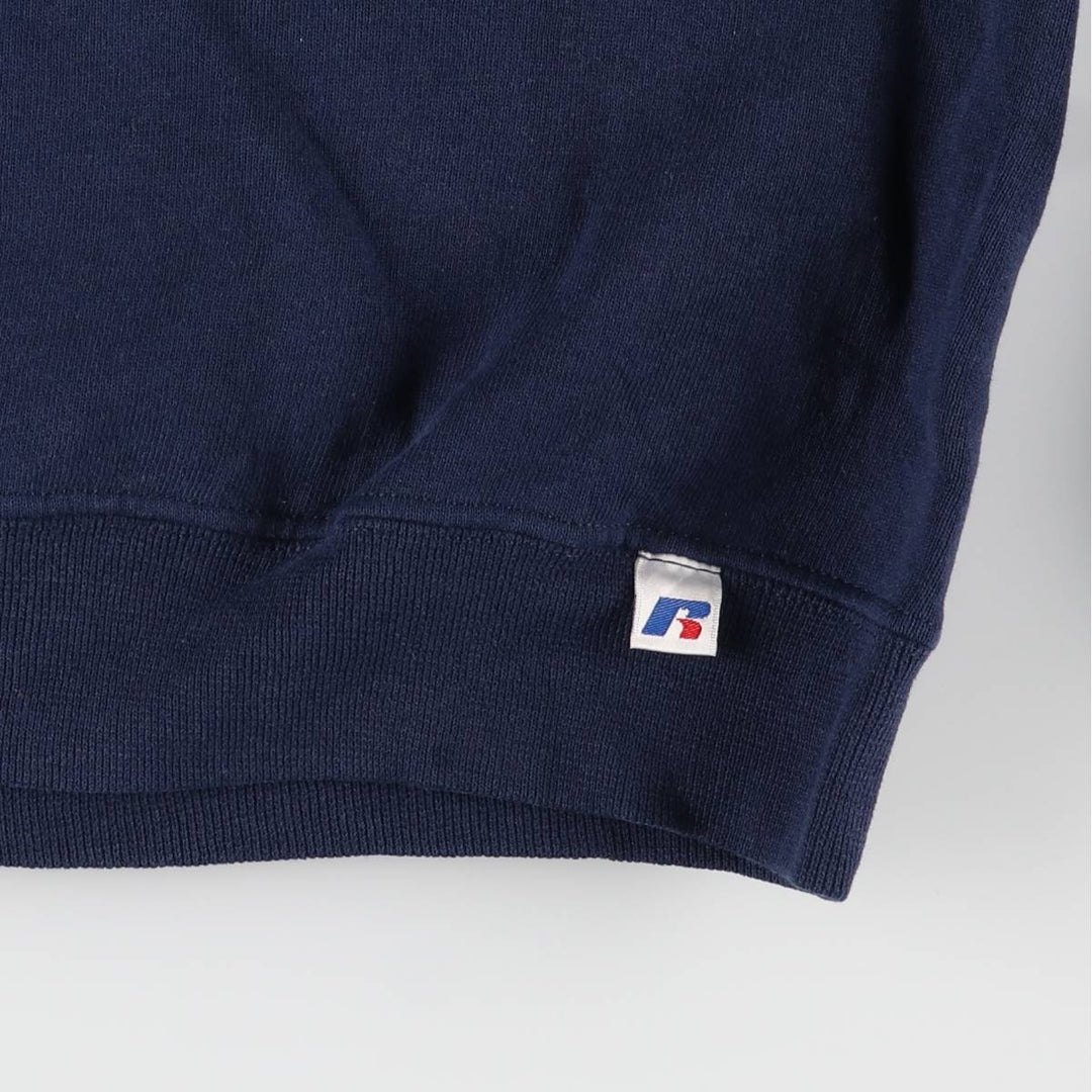 2000'S ~ Russell Dri-POWER Half-Zip Sweatshirt, Men's XXL cotton navy blue type Vintage Second Hand