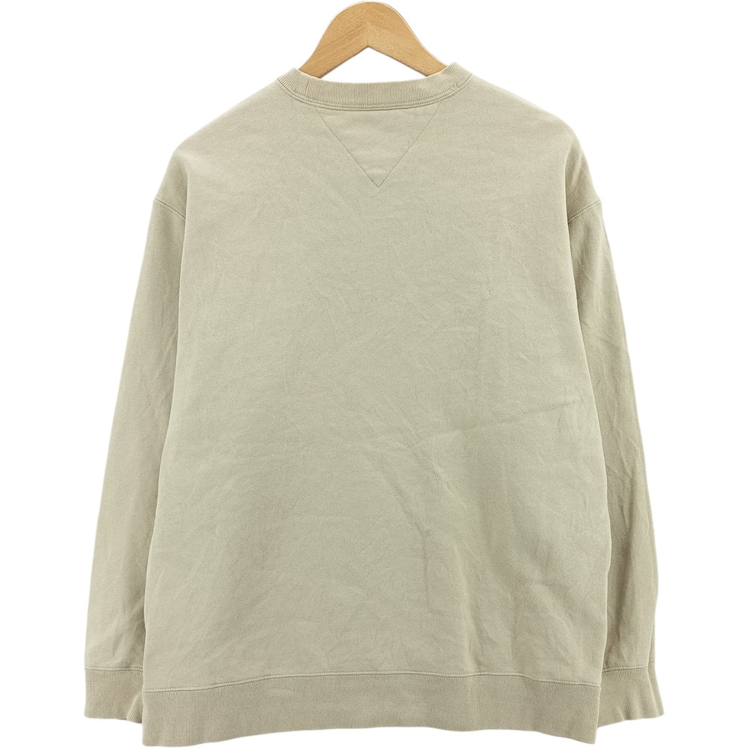 Vintage 90'S Tommy Hilfiger logo sweatshirt, size S, men's cotton Beige type Vintage Second Hand