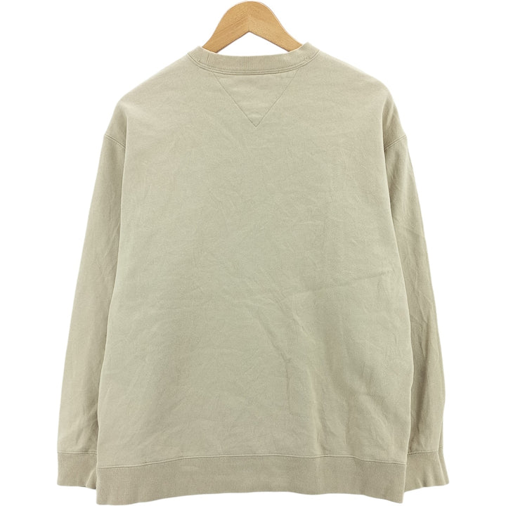 Vintage 90'S Tommy Hilfiger logo sweatshirt, size S, men's cotton Beige type Vintage Second Hand