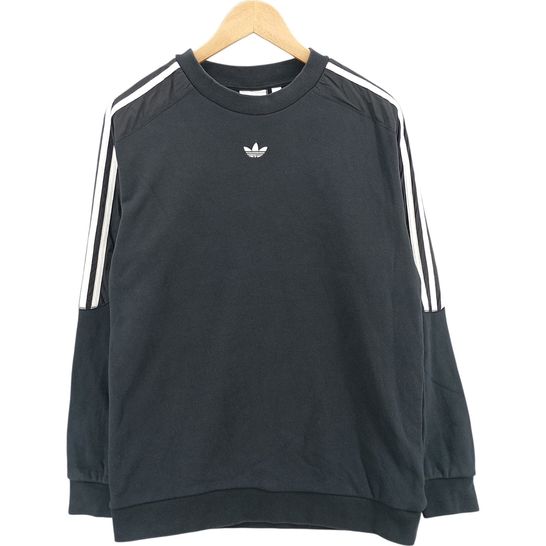 Adidas Originals logo sweatshirt, men's size M cotton black type Vintage Second Hand