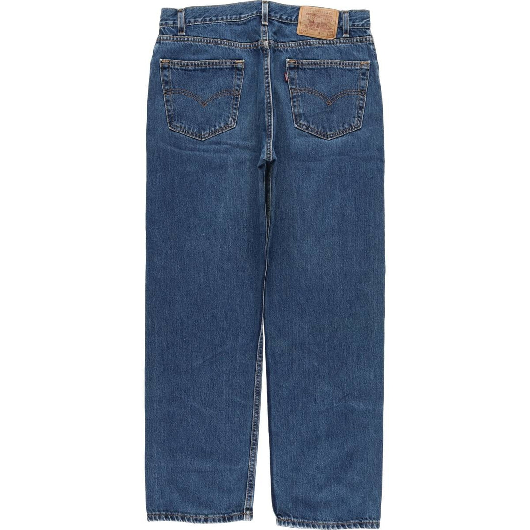 00'S Levi's 505 REGULAR FIT STRAIGHT LEG tapered denim pants made in USA, men's size w34 cotton blue type Vintage Second Hand