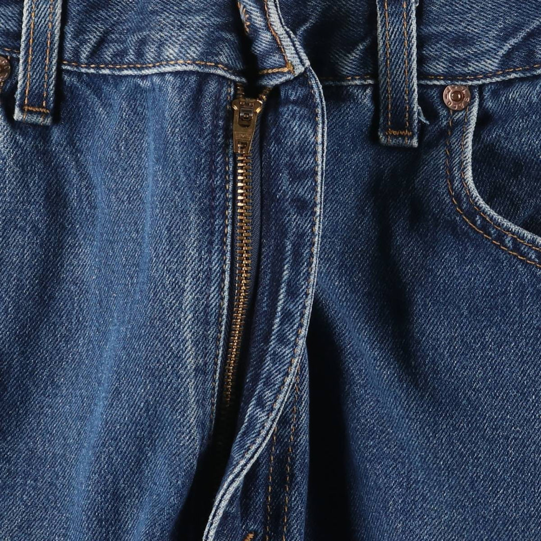 00'S Levi's 505 REGULAR FIT STRAIGHT LEG tapered denim pants made in USA, men's size w34 cotton blue type Vintage Second Hand