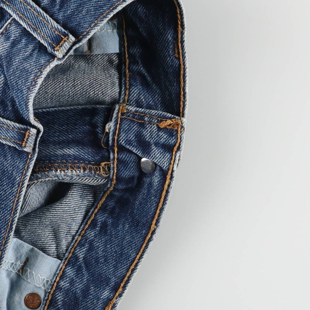 00'S Levi's 505 REGULAR FIT STRAIGHT LEG tapered denim pants made in USA, men's size w34 cotton blue type Vintage Second Hand