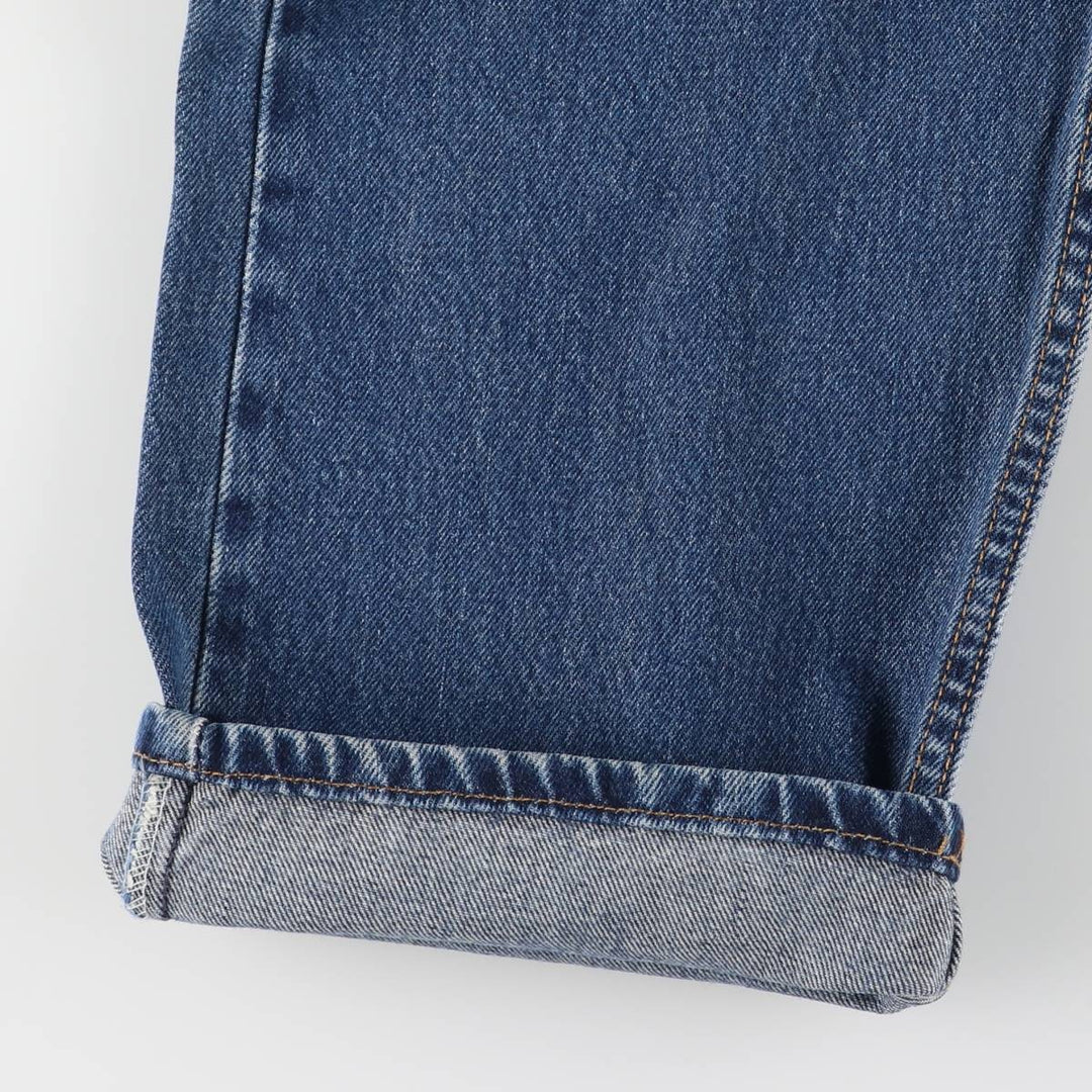 00'S Levi's 505 REGULAR FIT STRAIGHT LEG tapered denim pants made in USA, men's size w34 cotton blue type Vintage Second Hand