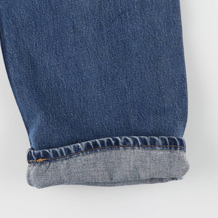 00'S Levi's 505 REGULAR FIT STRAIGHT LEG tapered denim pants made in USA, men's size w34 cotton blue type Vintage Second Hand