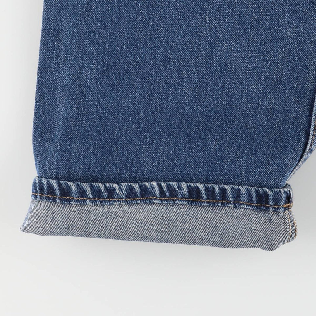 00'S Levi's 505 REGULAR FIT STRAIGHT LEG tapered denim pants made in USA, men's size w34 cotton blue type Vintage Second Hand
