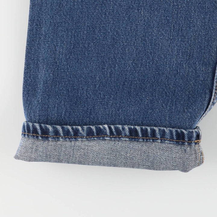 00'S Levi's 505 REGULAR FIT STRAIGHT LEG tapered denim pants made in USA, men's size w34 cotton blue type Vintage Second Hand
