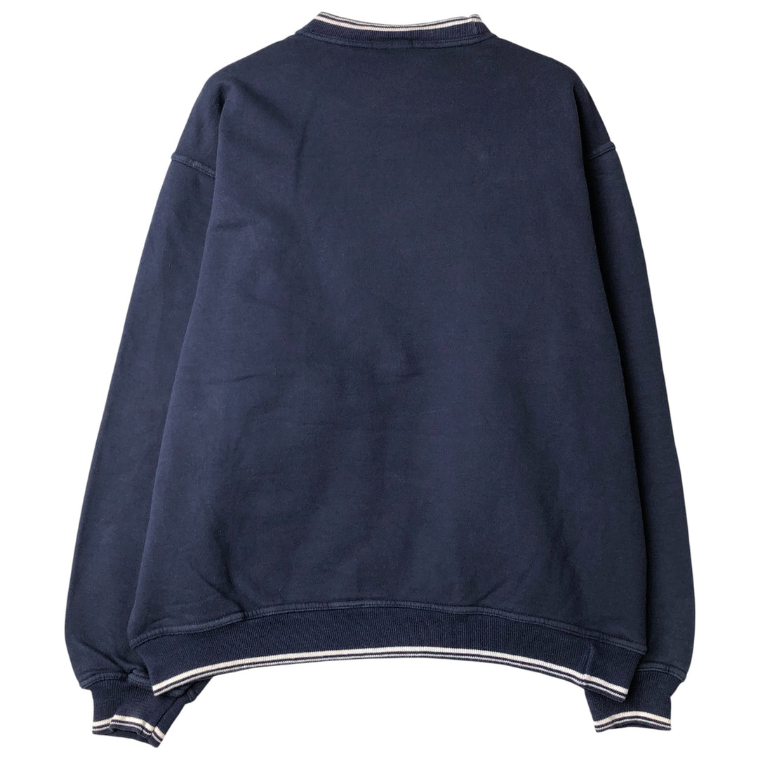2000'S Jerzees Z-Class plain blank sweatshirt, men's size L cotton navy blue type Vintage Second Hand