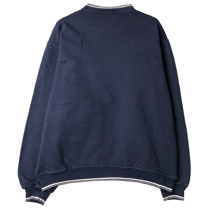 2000'S Jerzees Z-Class plain blank sweatshirt, men's size L cotton navy blue type Vintage Second Hand