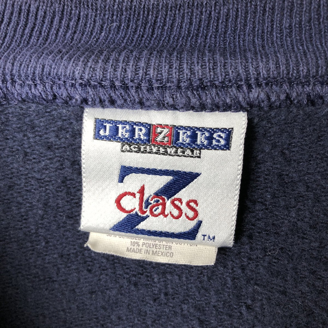 2000'S Jerzees Z-Class plain blank sweatshirt, men's size L cotton navy blue type Vintage Second Hand