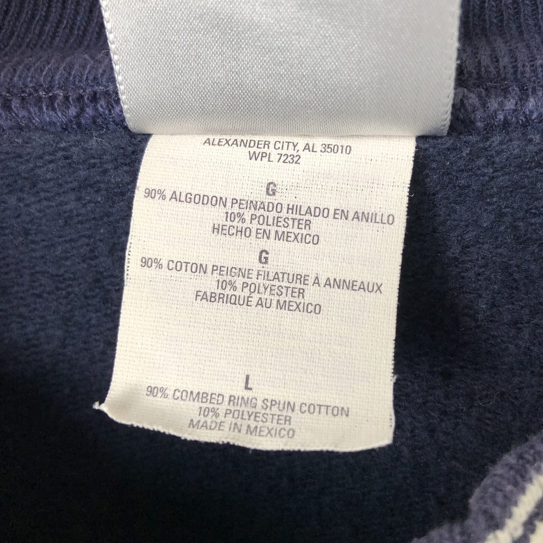 2000'S Jerzees Z-Class plain blank sweatshirt, men's size L cotton navy blue type Vintage Second Hand