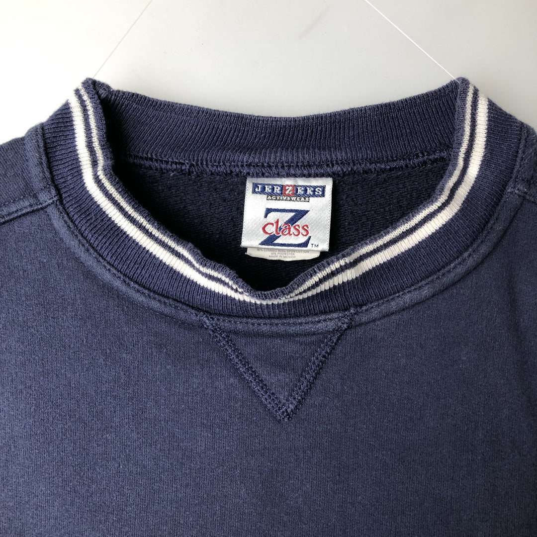 2000'S Jerzees Z-Class plain blank sweatshirt, men's size L cotton navy blue type Vintage Second Hand