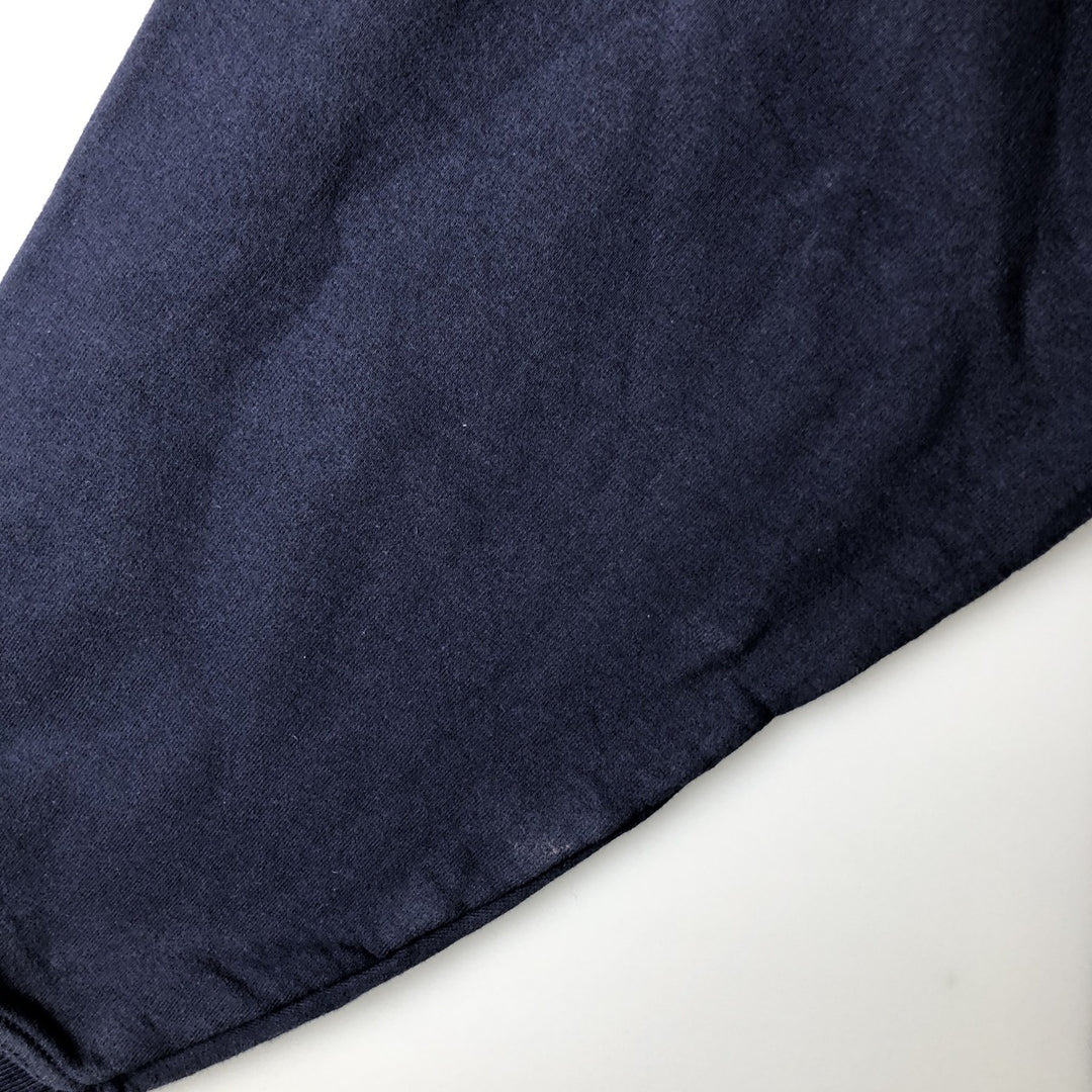 2000'S Jerzees Z-Class plain blank sweatshirt, men's size L cotton navy blue type Vintage Second Hand