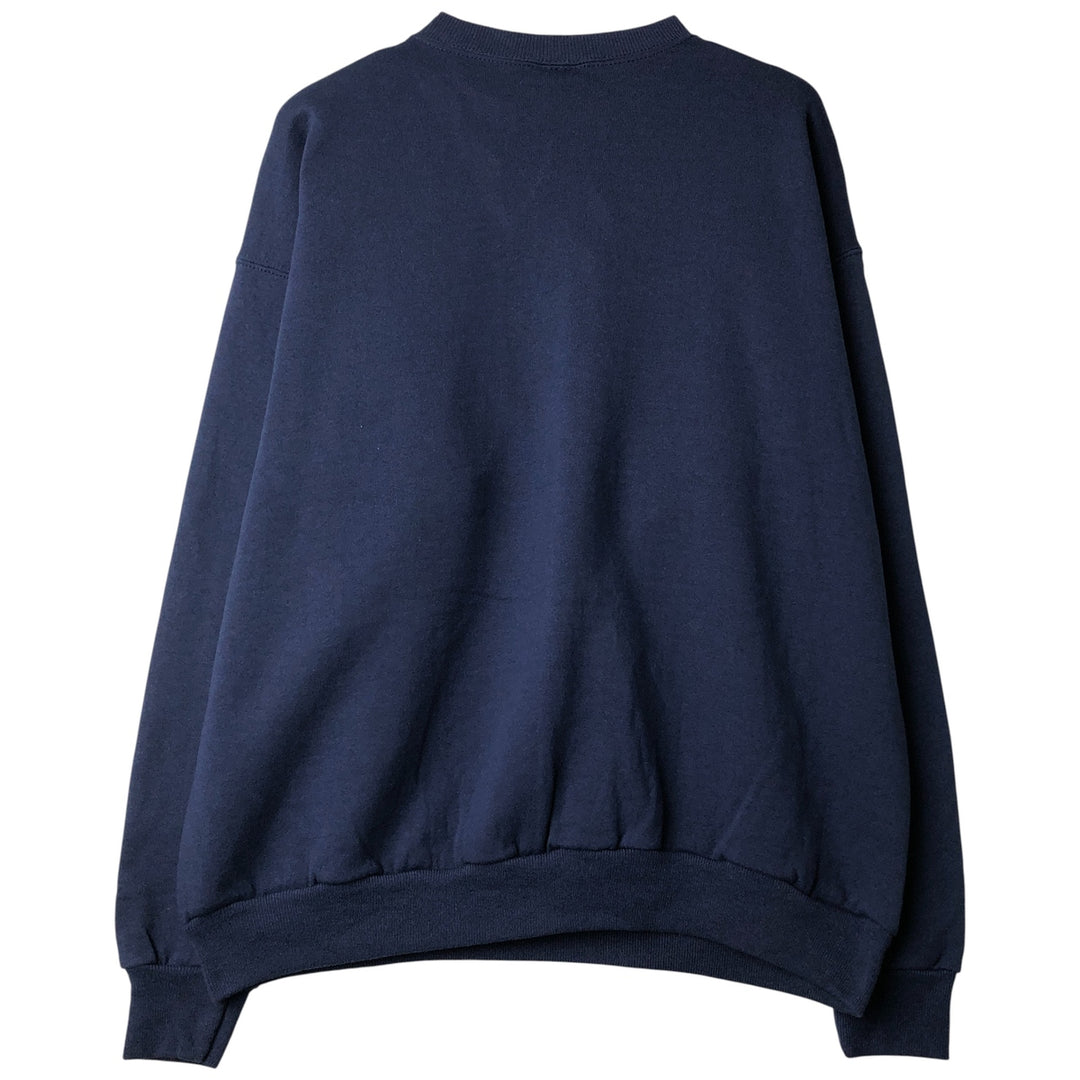Vintage 90'S Hanes ACTIVEWEAR plain blank sweatshirt, made in the USA, men's size XL cotton navy blue type Vintage Second Hand